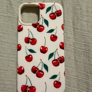 Velvet Caviar Cherry Design Phone Case - Red and White